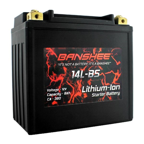 Banshee Lithium-Ion Motorcycle Battery Replaces 65958-04 DLFP14L-BS